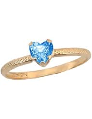10K Gold Childrens December Birthstone Ring(size 3 1/2)