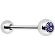 Grade 23 Titanium Tanzanite Gem Barbell Tongue Ring
