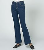 Stretch Bootcut Jeans in Dark Indigo Wash