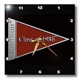 Class Reunion Design 1986 Red - 10x10 Wall Clock