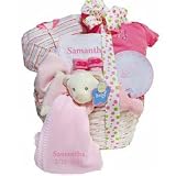 Beary Naptime Personalized Baby Gift Basket - Girl