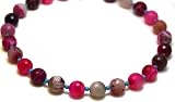 Agate Necklaces 14mm Natural Bostwana Agate with Turquoise Beads Beaded Necklace 17" Long