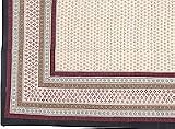 ShalinCraft Bed Flat Sheet Block Print Cotton India Asian Decor Home Interiors Queen Size (bshtd510)