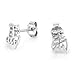 925 Sterling Silver Chinese Zodiac Sign Calligraphy "HORSE" Small Post Stud Earrings 9mm Fashion Jewelry for Women, Teens, Girls - Nickel Free