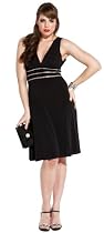 Sexy Little Black Cocktail Dress Crystals JR Plus Size