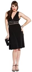 Sexy Little Black Cocktail Dress Crystals JR Plus Size