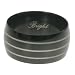 316L Stainless Steel Ring with IP black. Width: 12mm