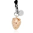 Ziovani 2-Tone 3D Strawberry Charm Stainless Steel Pendant Necklace