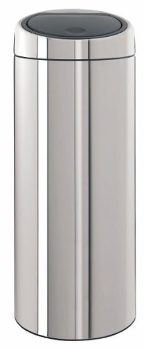 Bradantia Touch Bin, 30 Litre - 287367 Brilliant Steel 28.43H x 11.54W x 12.20D