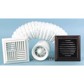 In-Line Duct Timer Fan And Ceiling Kit
