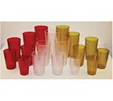 Pebbled Clear Plastic Tumblers 16 oz - Set of 12