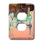 Londons Times Funny Aliens Cartoons - Grounded Alien Teen - Light Switch Covers - 2 plug outlet cover