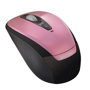 Microsoft Mobile Mouse 3000 4-Button Wireless Optical Scroll Mouse (Pink/Black)