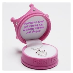 Petite Princess Crystal Crown Necklace in Keepsake Crown Box - 2 Colors Available