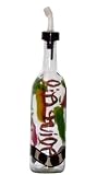 Review ArtisanStreet  / ArtisanStreet's Clear Glass Oil Bottle. Hand Painted with Italian Vegetable Design. Features Open & Close Spout. Made to Order, Signed by Artisan.