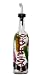 Kitchen & Housewares : ArtisanStreet's Clear Glass Oil Bottle. Hand Painted with Italian Vegetable Design. Features Open & Close Spout. Made to Order, Signed by Artisan.