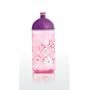 Trinkflasche 0,5l von ISIfeel, Blumen rosa - Transparent /lila, ideal f�r Freizeit- Sport- Schule und Arbeitsplatz