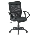 Office Star 53603 Mesh Screen Back Office Chair, Black