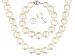 12-14MM COLOR ENHANCED CREAM MANMADE ORGANIC MOTHER OF PEARL STERLING SILVER JEWELRY SET