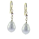 14K Gold Baroque Pearl Drop Earrings by Suz Andreasen Bridal, MADE IN AMERICA