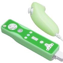 Solid and Two-Tone Silicone Skin Cases for Nintendo Wii Remote Control & Nunchuk - 13 Color Options (Light Green/Dark Green)<br />
From Nintendo<br />
