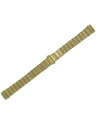 12-16mm Ladies Yellow Gold Gp Deployment Watch Band Speidel