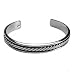 Oxidized Men's Sterling Silver Cuff Bracelet title=