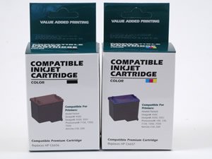 Compatible HP 56 & 57 Black & Color Ink Cartridges -Pack of 2 -PSC 1350, 2100, 2110, 2170, 2175, 2210, 2410 Brand