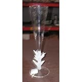 CORAL REEF FLUTE/PILSNER - CORAL REEF DESIGN GLASS FLUTE/PILSNER