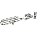 Stainless Steel 304 Barrel Bolt, Satin Finish, Non Locking, 3-35/64" Bolt Plate Length, 19/32" Throw Plate Length (Pack of 1)