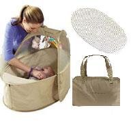 Samsonite Complete Deluxe Pop Up Travel Cot Set with Mattress & 2pc Fitted Sheets