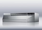 20 Under Cabinet Range Hood with 180 CFM Interior Blower 2 Fan Speeds Switchable Light and Recirculating Operation Only in Stainless Steel
