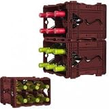 Modular Wine System -Set of 3 - Store Your Wine (Burgundy) (10.5H x 11.5W x 8.5D (each))