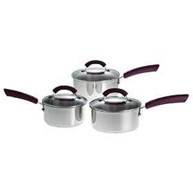 This Morning by Prestige Stainless Steel 3 Piece Set, Purple