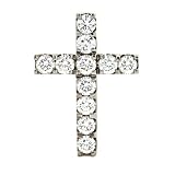 18k White Gold Cross 1.35ct Diamond Pendant