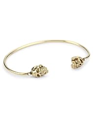 Mima "Artesana" Gold-Plated Large Skull Cuff Bracelet
