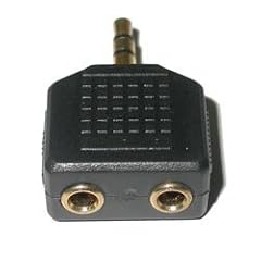 Kopfh�rer-Splitter Adapter - 3,5mm dual Stereoweiche - 3,5mm stereo Klinke auf 2 x 3,5mm stereo Klinken Buchse