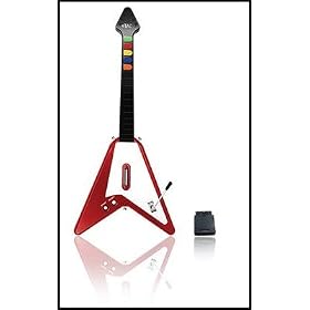 2nd Generation Freedom V Wireless Guitar Hero 1 & 2 Encore Controller - RED