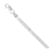 Sterling Silver Necklace, 16 in long, 4mm 040 Gage Superflex Herringbone