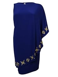 One Shoulder Sleeveless Bateau Neck Polyester/Spandex Sequined Beaded  Dress