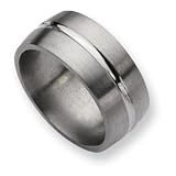 Titanium 10mm Satin and Polished Band TB52-10