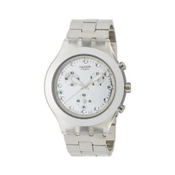 Set A Shopping Price Drop Alert For Swatch Diaphane Chronograph Blooded Silver Mens Watch SVCK4038G