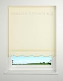 Cream - Plain Scalloped Edge Roller Blind / Blinds - 90x160cm