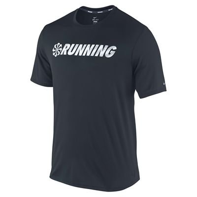 NIKE Herren T-Shirt Challenger PW Running, black/reflective silv, XL, 424248-010 Preisvergleich