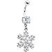 Crystalline Gem Snowflake Belly Ring