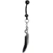 Anodized Titanium Black Feather Belly Ring