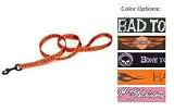 C NYL HARLEY LEAD 5/8X4FT BOL - BLK W/ORANGE LOGO