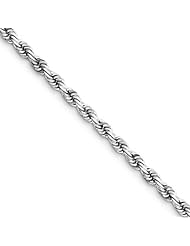 .925 Sterling Silver 4.5 mm High Polish Diamond Cut Rope Link Chain Necklace - 22" inches