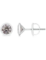 1 ct Solitaire Diamond Stud Earrings in Platinum