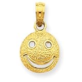 14k Gold Smiley Face Pendant
